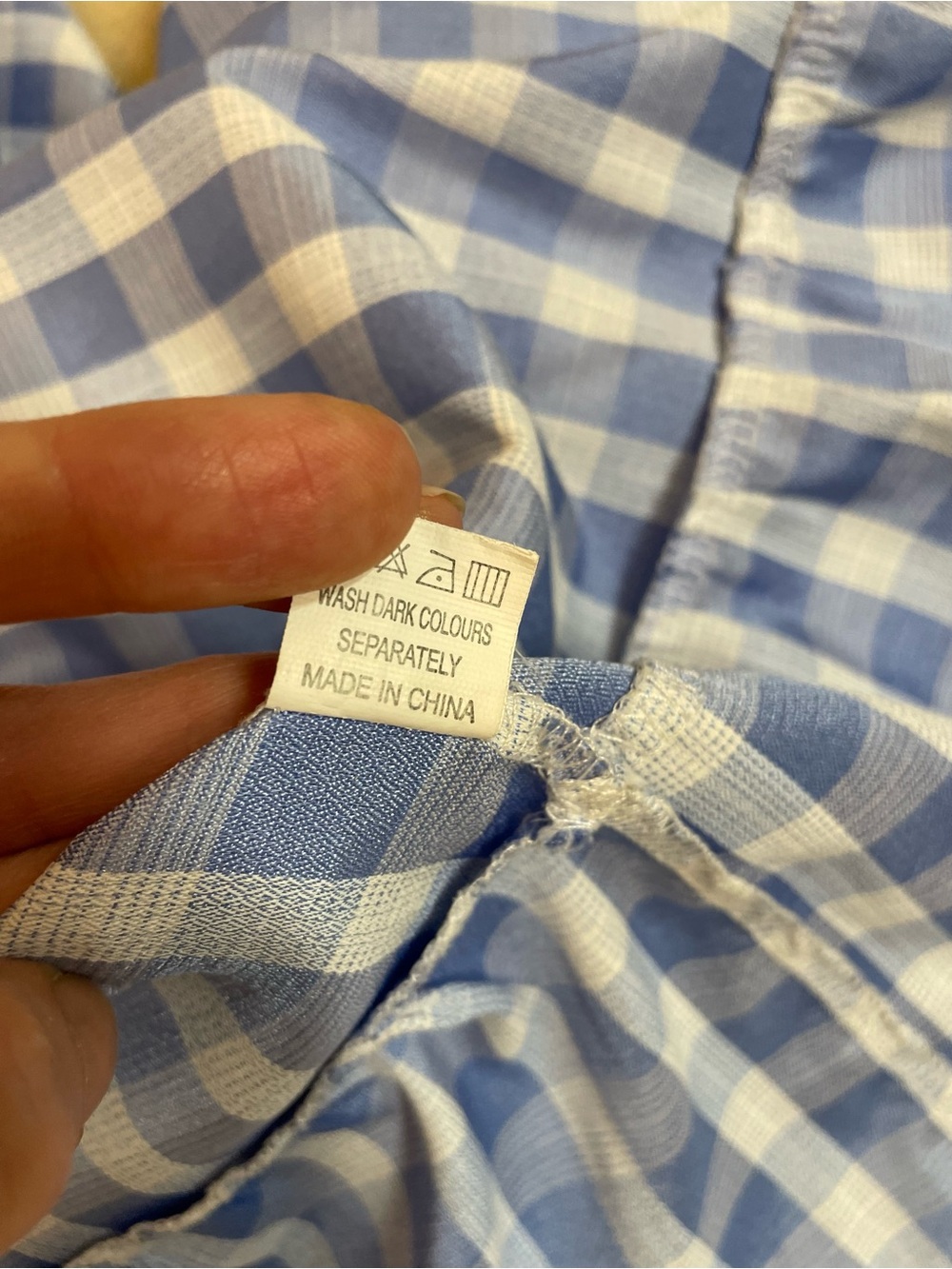 Petal & Pup Nobel Dress in Blue and White Gingham, Tiered Mini, SIZE 8 - Picture 11 of 14